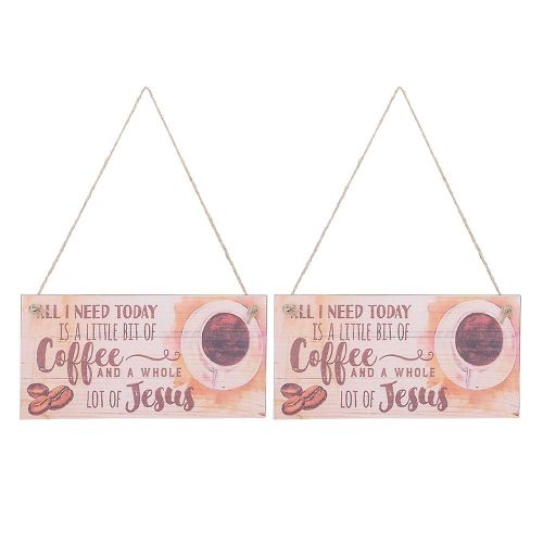 2pcs innovant modèle de lettre anglaise Home Restaurant Coffee Shop Porte Hanging Plaque Board