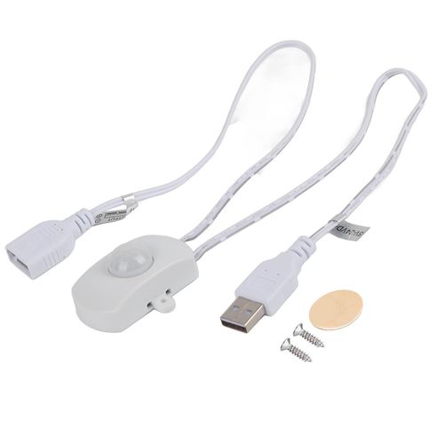 2a DC 524v Pir Détecteur de capteur de mouvement infrarouge Interrupteur automatique Bande LED Interface USB Blanc