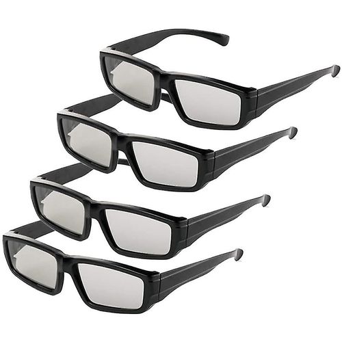 4x Lunettes 3D Unisexe Lunettes 3D polarisées passives pour Lg, Sony, Panasonic, Toshiba, Vizio et tous les téléviseurs 3D passifs regarder des films circulaire polarisé Le