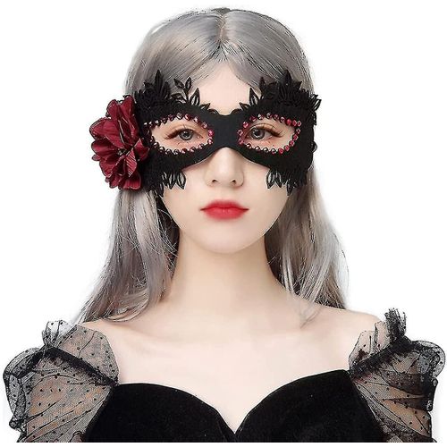 Mascarade Masque Venetian Masques Fleur Demi-Visage Masques Costume Accessoire Pour Soirées Dansantes Carnaval Bal Bal Halloween Mardi Gras