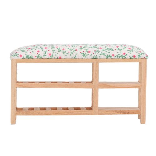 1:12 Mini Maison De Poupée Chaussures Rack 2 Couche Grand Espace De Rangement Exquis Miniature Étagère À Chaussures Pour L¿Entrée