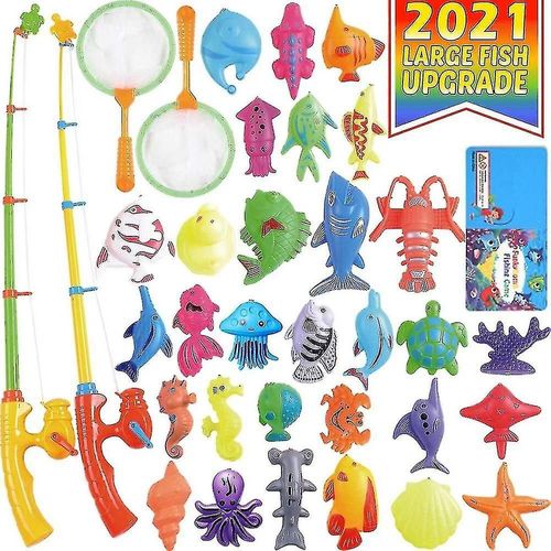 Jeu Magnétique De Jouets De Piscine De Pêche Pour Enfants - Table D¿Eau Baignoire Kiddie Party Jouet Avec Bâton Filet En Plastique
