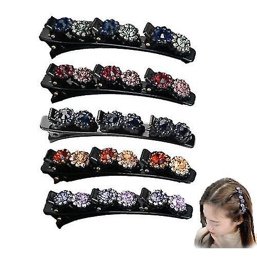 Sparkling Stone Tresed Hair Clip Double Bang Hair Clips Tressé Hair 