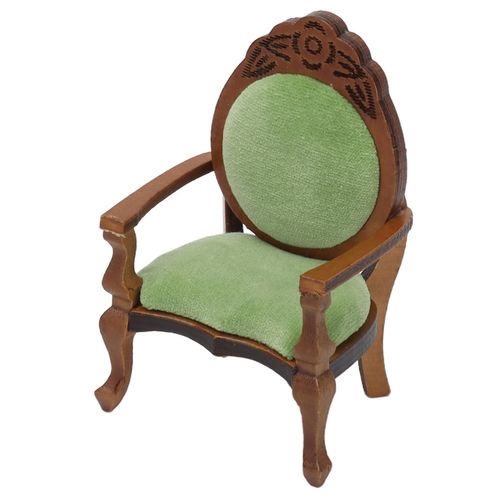 1 :12 Échelle Maison De Poupée Miniature Vintage Canapé Rétro Unique Chaise Meubles Pour La Décoration De La Maison Scène De Tournage Pour Les Enfants 3-6 Ans