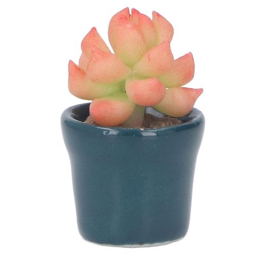 1:12 Échelle Miniature Argile Succulente Potted Haute Simulation Maison De Poupée Décoration Végétale
