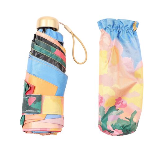 SUNHUITOY Parapluie de voyage compact et pliable avec motif chat SUNHUITOY Parapluie de voyage compact et pliable avec motif chat