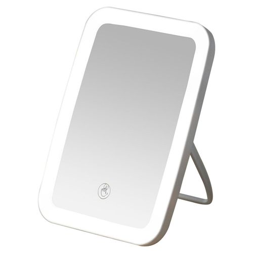 Miroir de maquillage USB Rechargeable Pliable Portable Touch Régulable Led Maquillage Miroir pour Voyage Salle de Bain