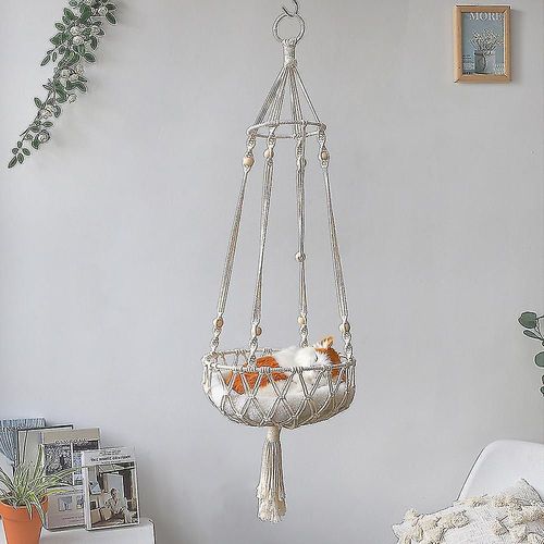 Hamac Pour Chat Suspendu - Lit Pour Chat Intérieur Cat Swing Nest Cat Lover Cadeaux