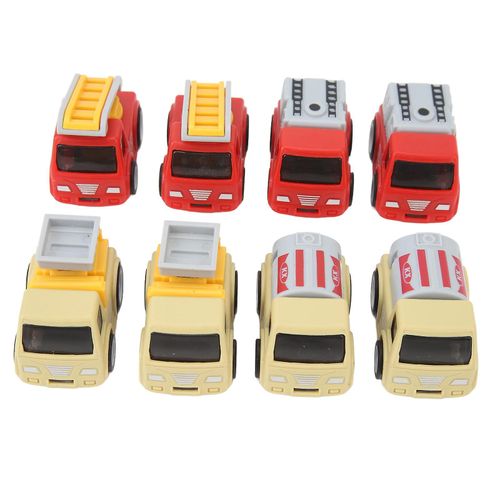 8 Pcs En Plastique Jouet Voiture Pull Back Design Sûr Eco Friendly Abs Main Oeil Coordination Camion De Pompiers Jouet Pour Enfants Jeu D¿Éducation
