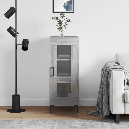 Vidaxl Buffet Sonoma Gris 34,5x34x90 Cm Bois D'ingénierie