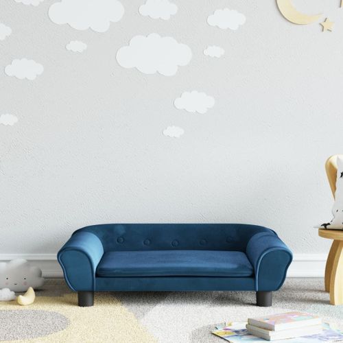 Vidaxl Canapé Pour Enfants Bleu 70x45x26 Cm Velours