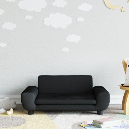 Vidaxl Canapé Pour Enfants Noir 70x45x33 Cm Velours