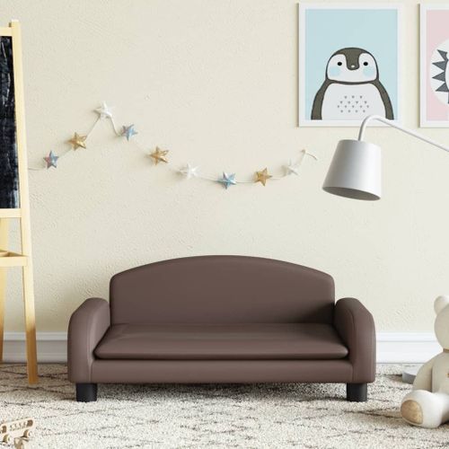 Vidaxl Canapé Pour Enfants Marron 70x45x30 Cm Similicuir