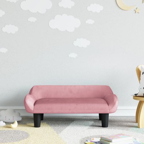 Vidaxl Canapé Pour Enfants Rose 70x40x24 Cm Velours