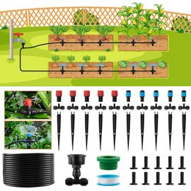 Système d'irrigation Jardin,DIY Kit d'irrigation Goutte à Goutte Automatique avec