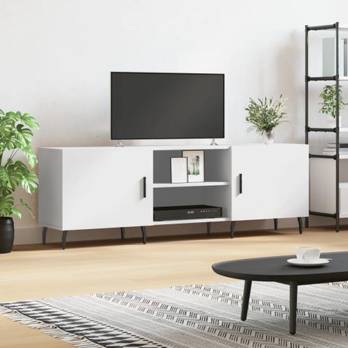 Vidaxl Meuble Tv Blanc 150x30x50 Cm Bois D'ingénierie
