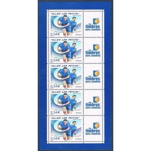 France 2007, Très Beau Bloc Neuf** Luxe, 5 Timbres Yvert 4032a - Allez Les Petits Avec Vignette "Les Timbres Personnalisés". -