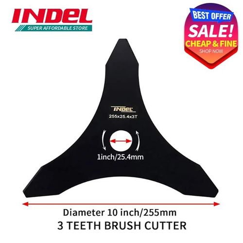 INDEL-Lame de débroussailleuse en acier au carbone, 10 "x 3 dents, accessoires de tondeuse à gazon, outil de jardin, pièces d'outils-3T Light Pointed X1