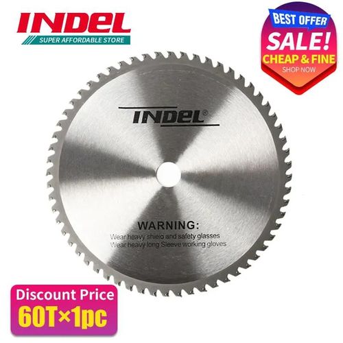 INDEL 10 pouces tondeuse à gazon lame alliage débroussailleuse disque coupe gazon lame de scie tondeuse électrique pièces outils de jardin-60T (1pc)
