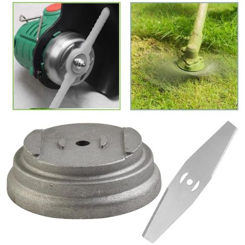 Adaptateur de couvercle de montage de lame de tondeuse à gazon en acier inoxydable, pour débroussailleuse à gazon électrique au Lithium-3pcs