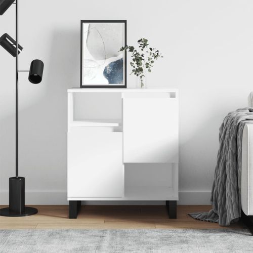 Vidaxl Buffet Blanc 60x35x70 Cm Bois D'ingénierie