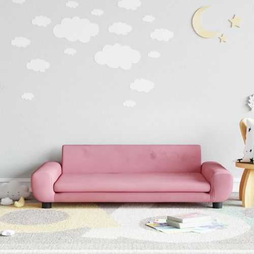 Vidaxl Canapé Pour Enfants Rose 100x54x33 Cm Velours