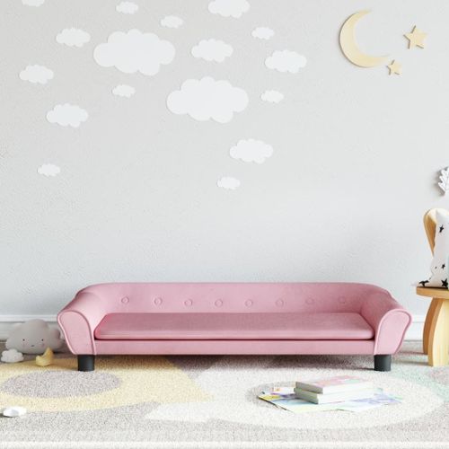 Vidaxl Canapé Pour Enfants Rose 100x50x26 Cm Velours