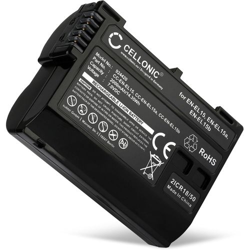 Batterie Remplacement EN-EL15b EN-EL15a 2000mAh pour Nikon 1 V1 D7000 D7100 D7200 D750 D7500 D500 D600 D610 D800 D800E D810 D810A D810E D850 Appareil Photo caméra Action cam accu