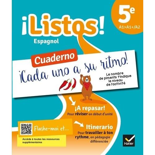 Espagnol 5e A1>A1+/A2 ¡Listos! - Cuaderno