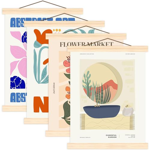Pièce A4 Cadre Poster Magnétique 21CM Cadre Photo Aimanté en Bois Porte Affiche Cadre Poster Cadre Poster Aimanté en Bois Cadre Poster Porte Affiches pour Poster, Toile, Photos