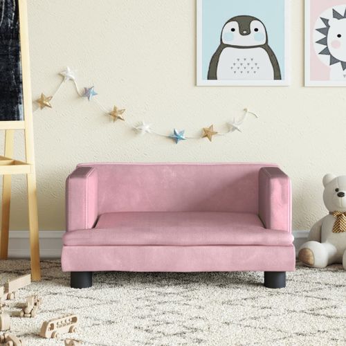 Vidaxl Canapé Pour Enfants Rose 60x40x30 Cm Velours