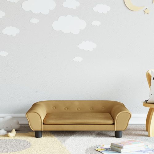 Vidaxl Canapé Pour Enfants Marron 70x45x26 Cm Velours