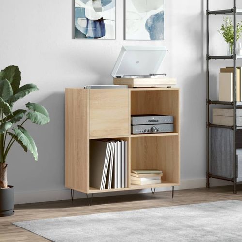 Vidaxl Armoire À Disques Chêne Sonoma 84,5x38x89 Cm Bois D'ingénierie