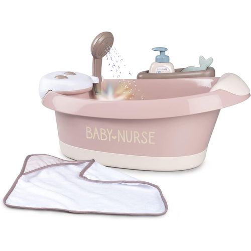 Baby Nurse - Baignoire Balnéo - Pour Poupons Et Poupées - Jets D'eau Et Bulles - Lumières Led - 220368 - Rose