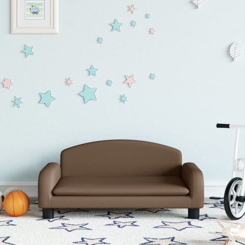 Vidaxl Canapé Pour Enfants Marron 70x45x30 Cm Tissu