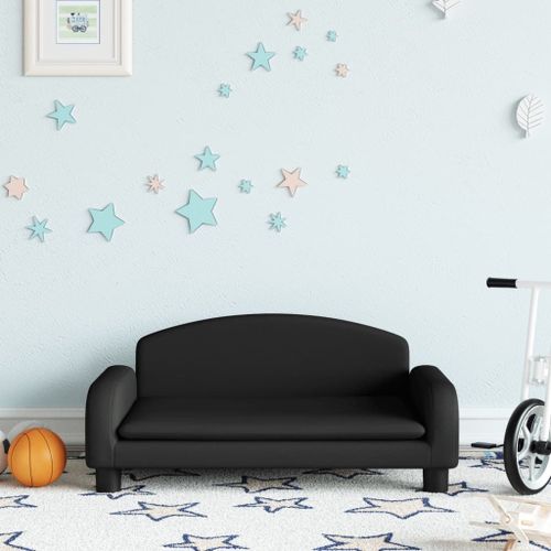 Vidaxl Canapé Pour Enfants Noir 70x45x30 Cm Tissu