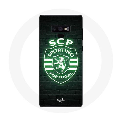 Coque Samsung Galaxy Note 9 Scp Sporting Portugal Lumineux Fond Noir