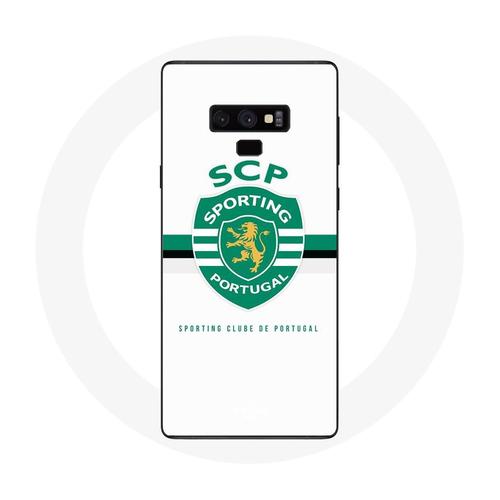 Coque Samsung Galaxy Note 9 Scp Sporting Portugal Fond Blanc