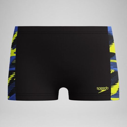 Short De Bain Aquashort Garçon Hyperboom Panel Noir/Jaune