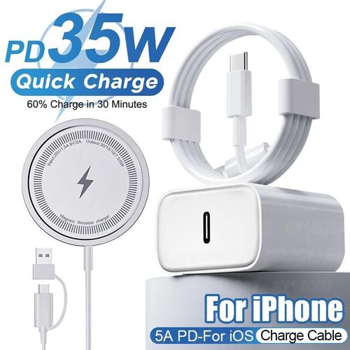 35w Pd Rapide De Charge Pour Iphone 15 14 13 12 11 Pro Max Plus X Xr Xs Max Magntique Sans Fil Chargeur Charge Rapide Usb Type C Cble 30w Wireless Charger