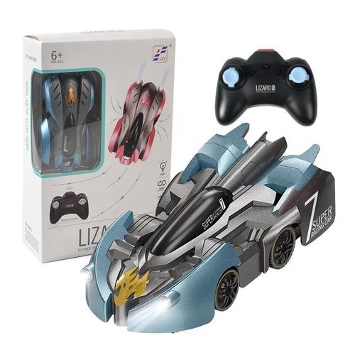 36-24 bleu - Voiture lectrique RC d'escalade de mur anti-gravit, Voiture de cascade rotative  2.4 degrs, Machine anti-passion, Voitures jouets automatiques avec tlcommande, 360G