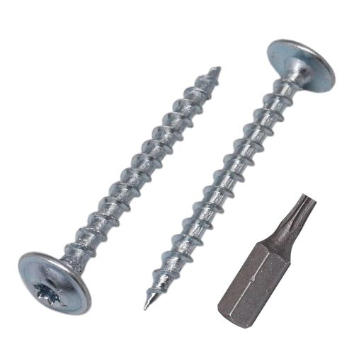 (100 pièces) Vis à Bois Acier Zingué 3,0 x 30 mm, Vis à Métal, Tête Wafer, Tête Torx, Autotaraudeuses