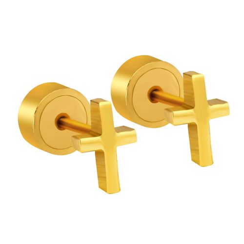 Boucles D'oreilles Piercing Étanches En Acier Inoxydable Plaqué Or Étoile, Goujon Boule, Petit Coeur, Croix, Vente En Gros, Bijoux