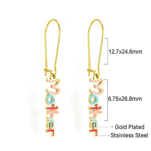 Boucles D'oreilles Chic Coussins Love, Huggie Drops, Acier, No Fade Dangle Cowcles, Round Hoops, Tarjuvenfree Chimjewelry, Mother Gifts Generator