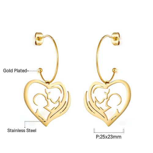 Boucles D'oreilles Chic Coussins Love, Huggie Drops, Acier, No Fade Dangle Cowcles, Round Hoops, Tarjuvenfree Chimjewelry, Mother Gifts Generator