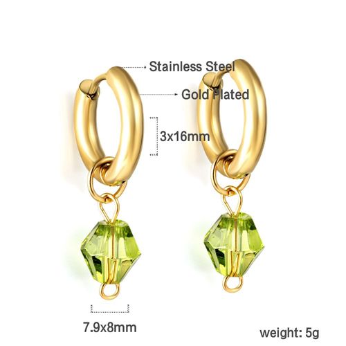 Boucles D'oreilles Goutte De Document Vert Bleuté Pour Filles, Pendentif Étoiles Y2k, Croissant De Lune, Décor Sur Oreilles, Style Vacances, Accessoire Pour Femme, Été