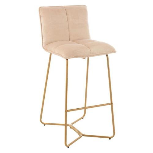 Paris Prix - Chaise De Bar Design "Pierre" 85cm Beige