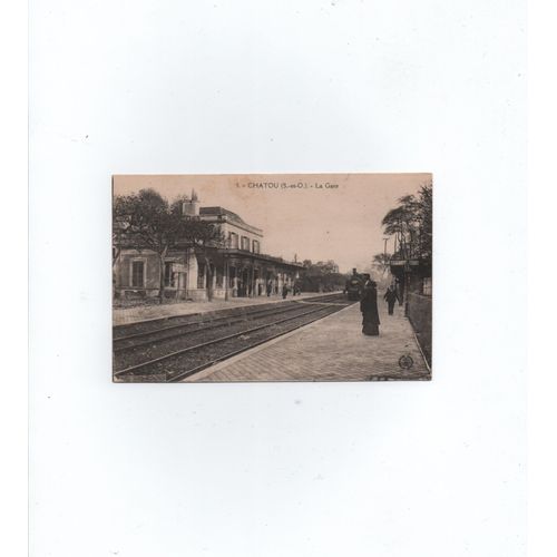 Chatou-Croissy, La Gare, Carte Postale De 1925.