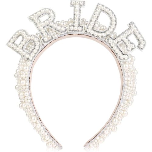 Bandeau Bride, Accessoires Bride, Serre-Tête En Fausses Perles, Décorations De Mariée Pour Mariages, Enterrements De Vie De Jeune Fille Et Soirées Entre Copines, Bride Couronne[L769]