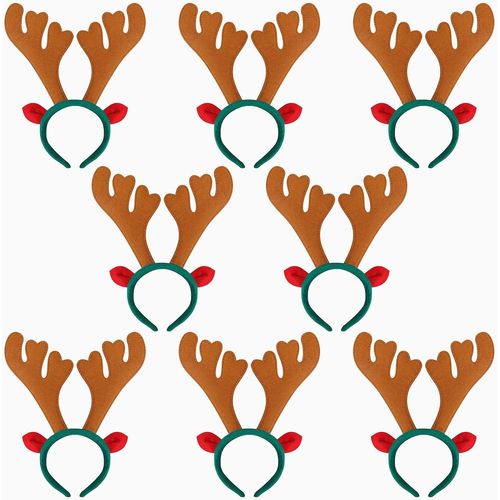 Serre Tete Noel - Bandeau Noel (8 Pièces Avec Différents Designs) - Dégu Ment De Noël Avec Père Noël, Renne (2 Types), Spirale Et Bonnet De Noël, Sapin, Bonhomme De Neige, Elfe - Décoration [L1318]